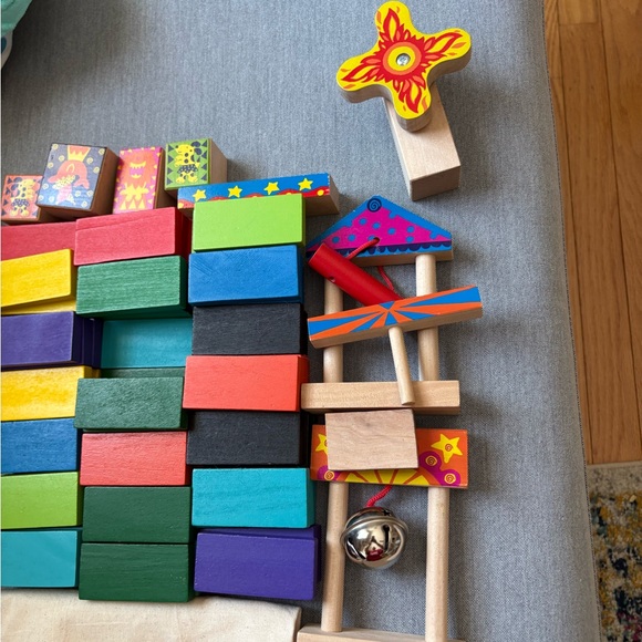 Set of colorful wooden “ALEX” brand retro wooden blocks - Picture 3 of 5